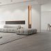 a living room with a couch and a table